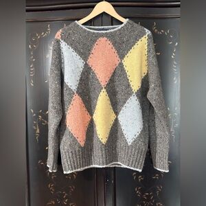 Wool & Cashmere Argyle Sweater
